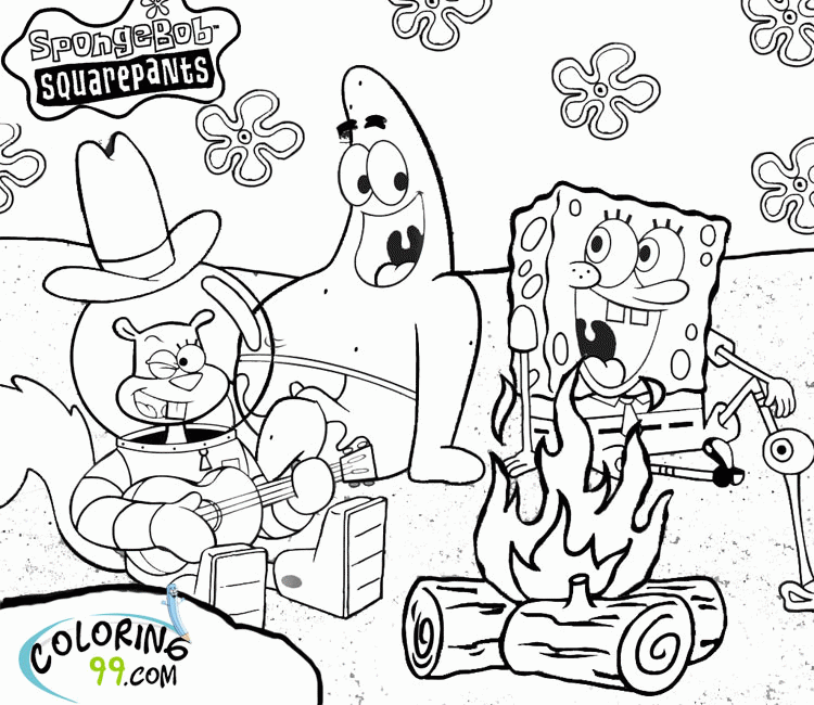 Plansa de colorat cu Spongebob 105 8